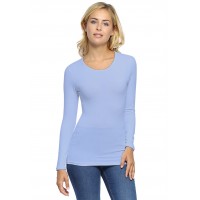 T-shirt ras du cou manches longues en modal KATY05