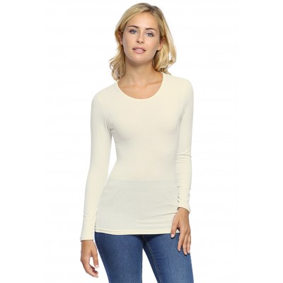T-shirt ras du cou manches longues en modal KATY05