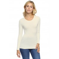 T-shirt ras du cou manches longues en modal KATY05
