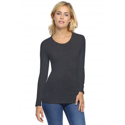 T-shirt ras du cou manches longues en modal KATY05