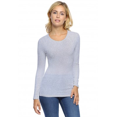 T-shirt ras du cou manches longues en modal KATY05