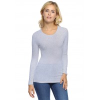 T-shirt ras du cou manches longues en modal KATY05