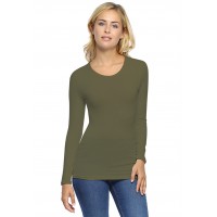T-shirt ras du cou manches longues en modal KATY05