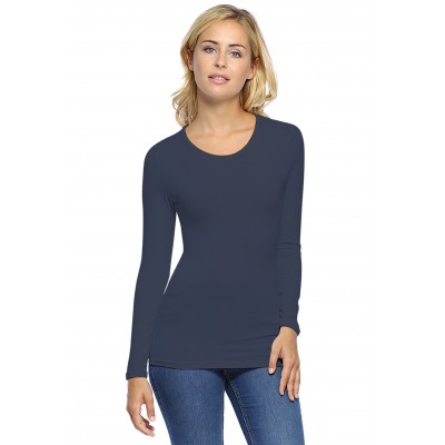 T-shirt ras du cou manches longues en modal KATY05