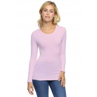 T-shirt ras du cou manches longues en modal KATY05