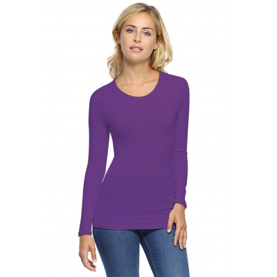 T-shirt ras du cou manches longues en modal KATY05