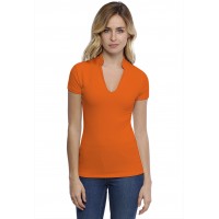T-shirt col officier manches courtes en modal LOU02