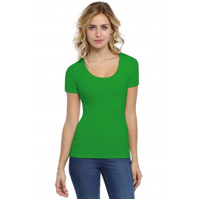 T-shirt col rond doublé devant manches courtes en modal ZAZA03