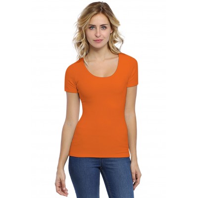 T-shirt col rond doublé devant manches courtes en modal ZAZA03