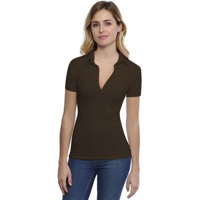 T-shirt col polo manches courtes en modal GLORIA03