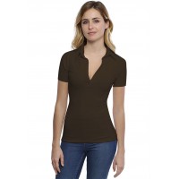 T-shirt col polo manches courtes en modal GLORIA03
