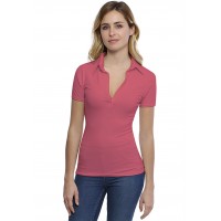 T-shirt col polo manches courtes en modal GLORIA03
