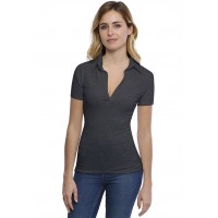 T-shirt col polo manches courtes en modal GLORIA03