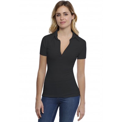 T-shirt col polo manches courtes en modal GLORIA03