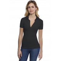T-shirt col polo manches courtes en modal GLORIA03