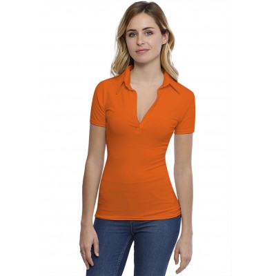 T-shirt col polo manches courtes en modal GLORIA03