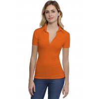 T-shirt col polo manches courtes en modal GLORIA03