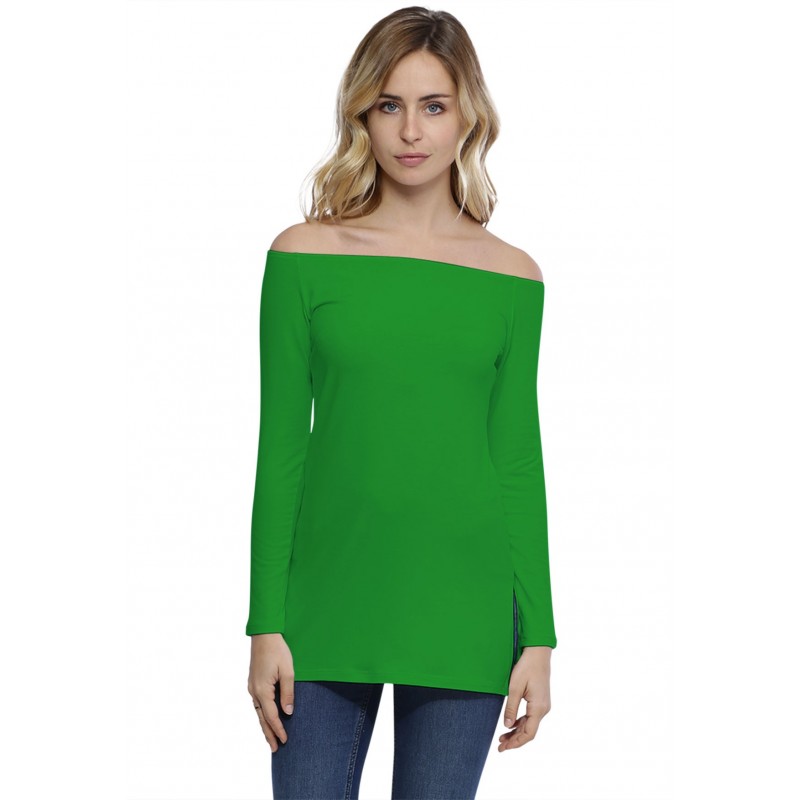 T-shirt long épaules nues en modal LANA T-shirt long épaules nues en modal LANA