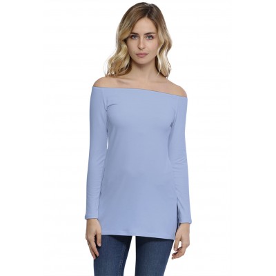 T-shirt long épaules nues en modal LANA