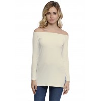 T-shirt long épaules nues en modal LANA
