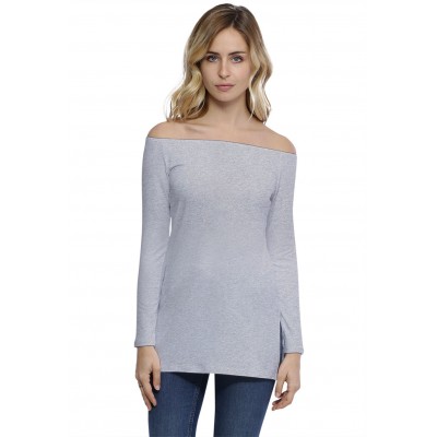 T-shirt long épaules nues en modal LANA