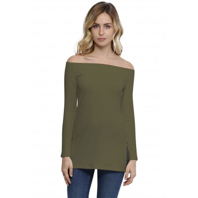 T-shirt long épaules nues en modal LANA