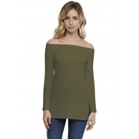 T-shirt long épaules nues en modal LANA