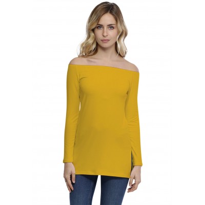T-shirt long épaules nues en modal LANA
