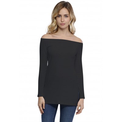 T-shirt long épaules nues en modal LANA