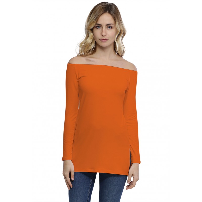 T-shirt long épaules nues en modal LANA T-shirt long épaules nues en modal LANA