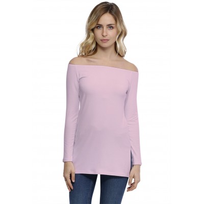 T-shirt long épaules nues en modal LANA