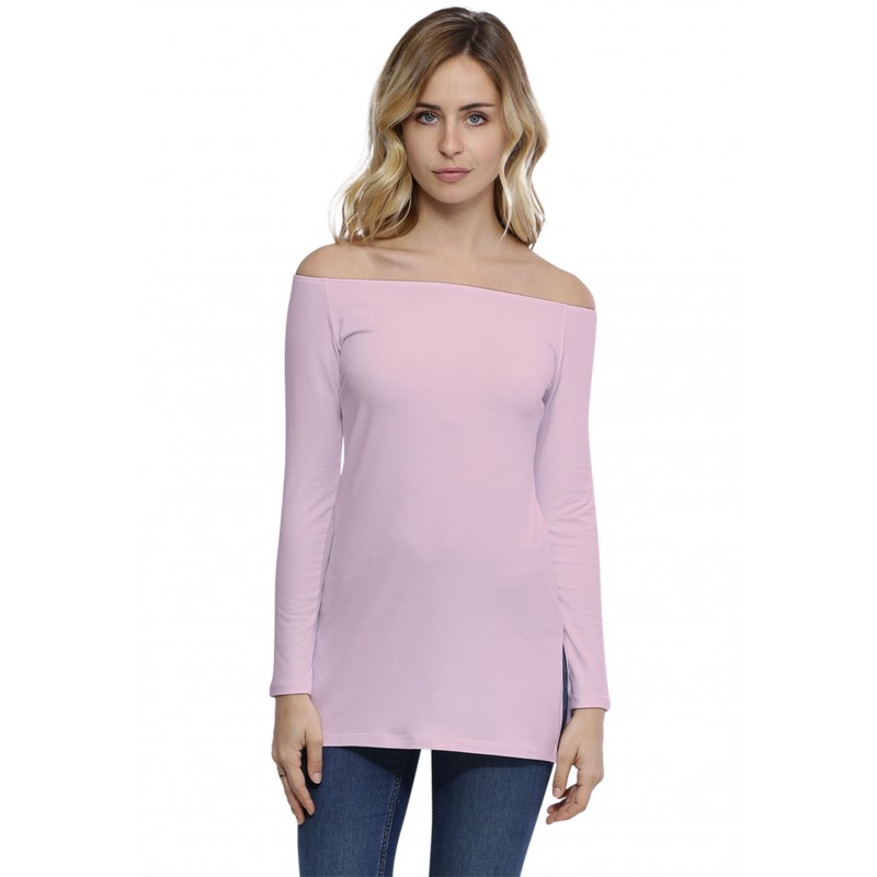 T-shirt long épaules nues en modal LANA T-shirt long épaules nues en modal LANA