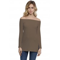 T-shirt long épaules nues en modal LANA