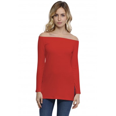 T-shirt long épaules nues en modal LANA