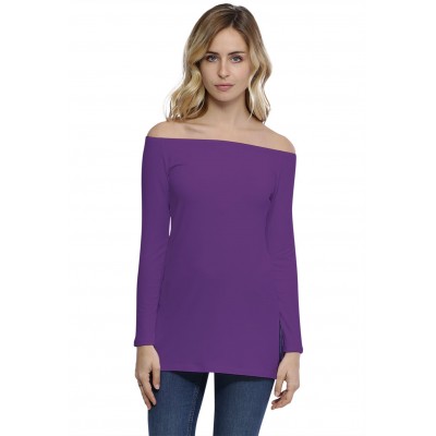 T-shirt long épaules nues en modal LANA