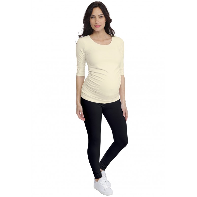 T-shirt de grossesse col rond en modal PAQUERETTE T-shirt de grossesse col rond en modal PAQUERETTE