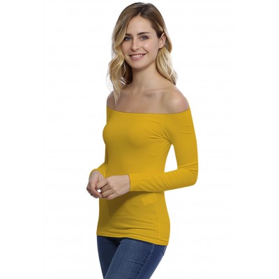 T-shirt épaules nues en modal MANOLO05