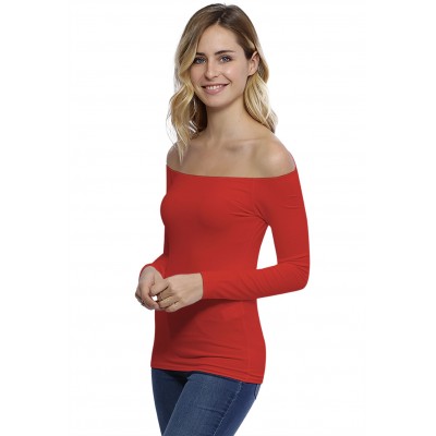 T-shirt épaules nues en modal MANOLO05