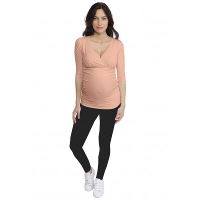 T-shirt cache-coeur de grossesse en modal LYS