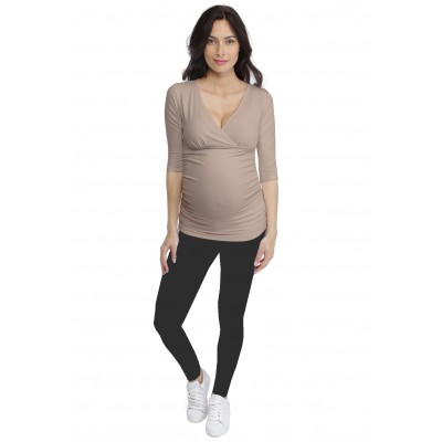 T-shirt cache-coeur de grossesse en modal LYS