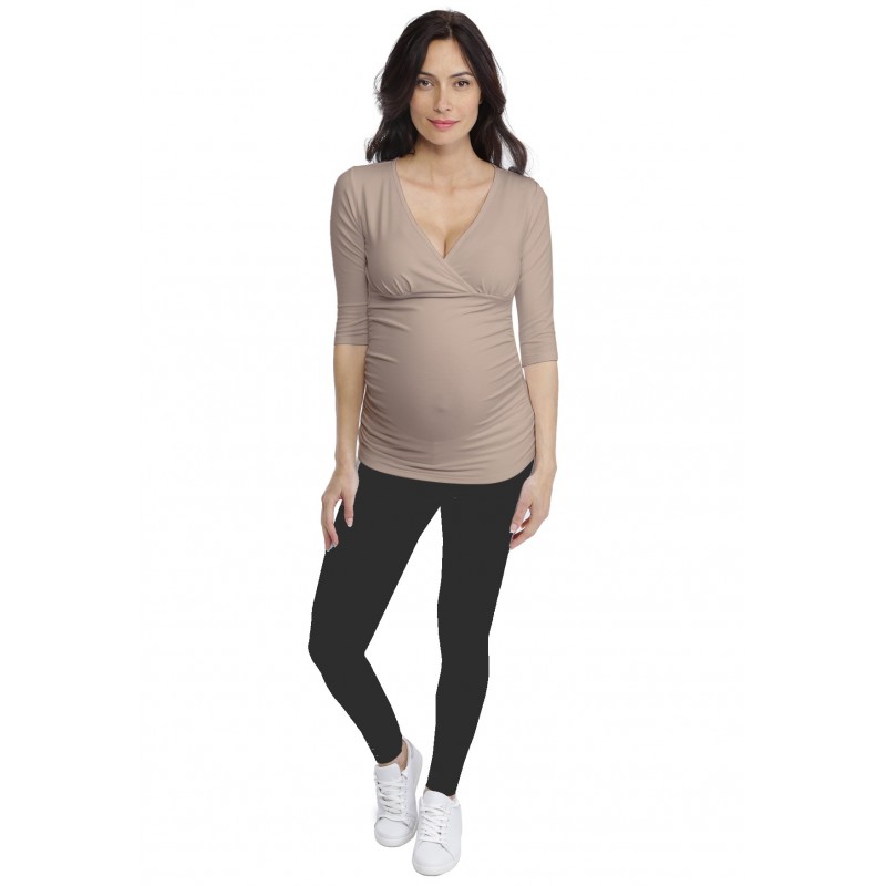T-shirt cache-coeur de grossesse en modal LYS
