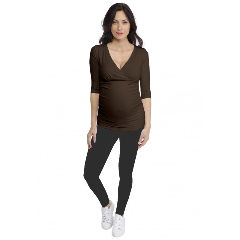 T-shirt cache-coeur de grossesse en modal LYS T-shirt cache-coeur de grossesse en modal LYS