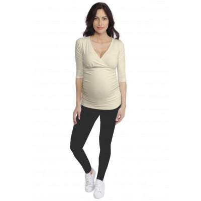 T-shirt cache-coeur de grossesse en modal LYS