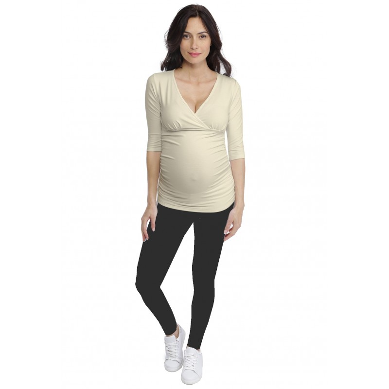 T-shirt cache-coeur de grossesse en modal LYS T-shirt cache-coeur de grossesse en modal LYS