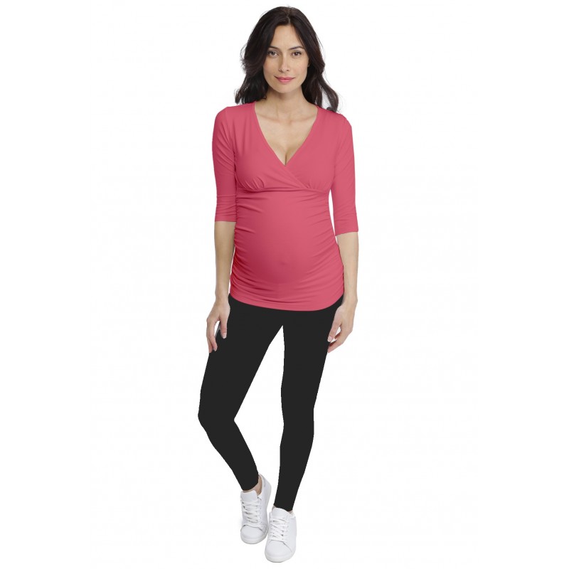 T-shirt cache-coeur de grossesse en modal LYS T-shirt cache-coeur de grossesse en modal LYS