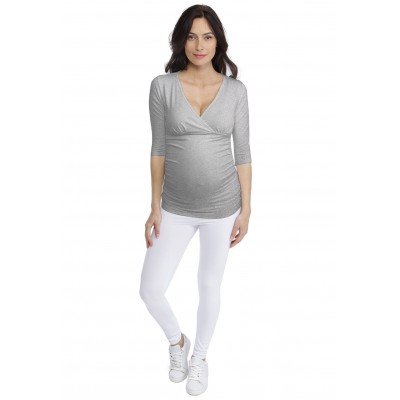 T-shirt cache-coeur de grossesse en modal LYS