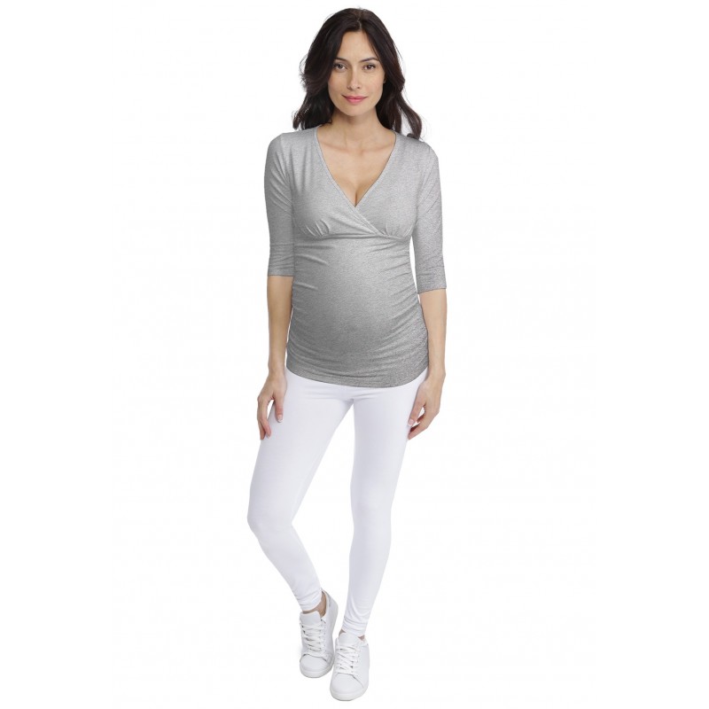 T-shirt cache-coeur de grossesse en modal LYS T-shirt cache-coeur de grossesse en modal LYS