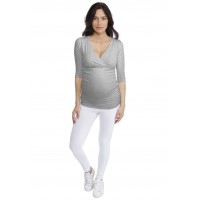 T-shirt cache-coeur de grossesse en modal LYS