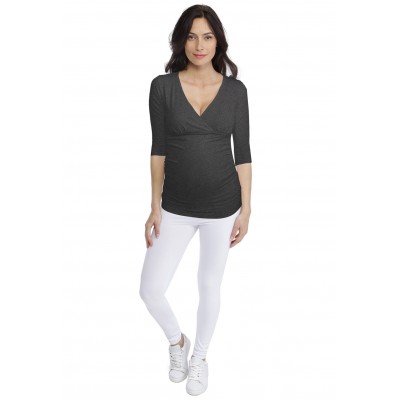T-shirt cache-coeur de grossesse en modal LYS