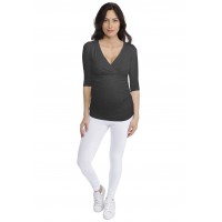 T-shirt cache-coeur de grossesse en modal LYS